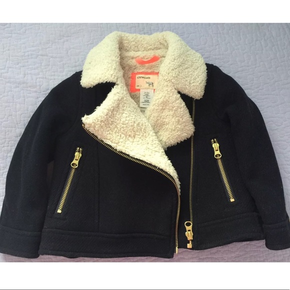 Crewcuts Other - J.Crew Crewcuts Motorcycle Jacket Sherpa Lining 3T